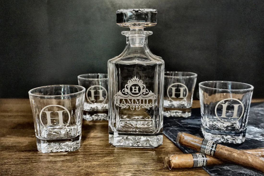 personalized decanter set