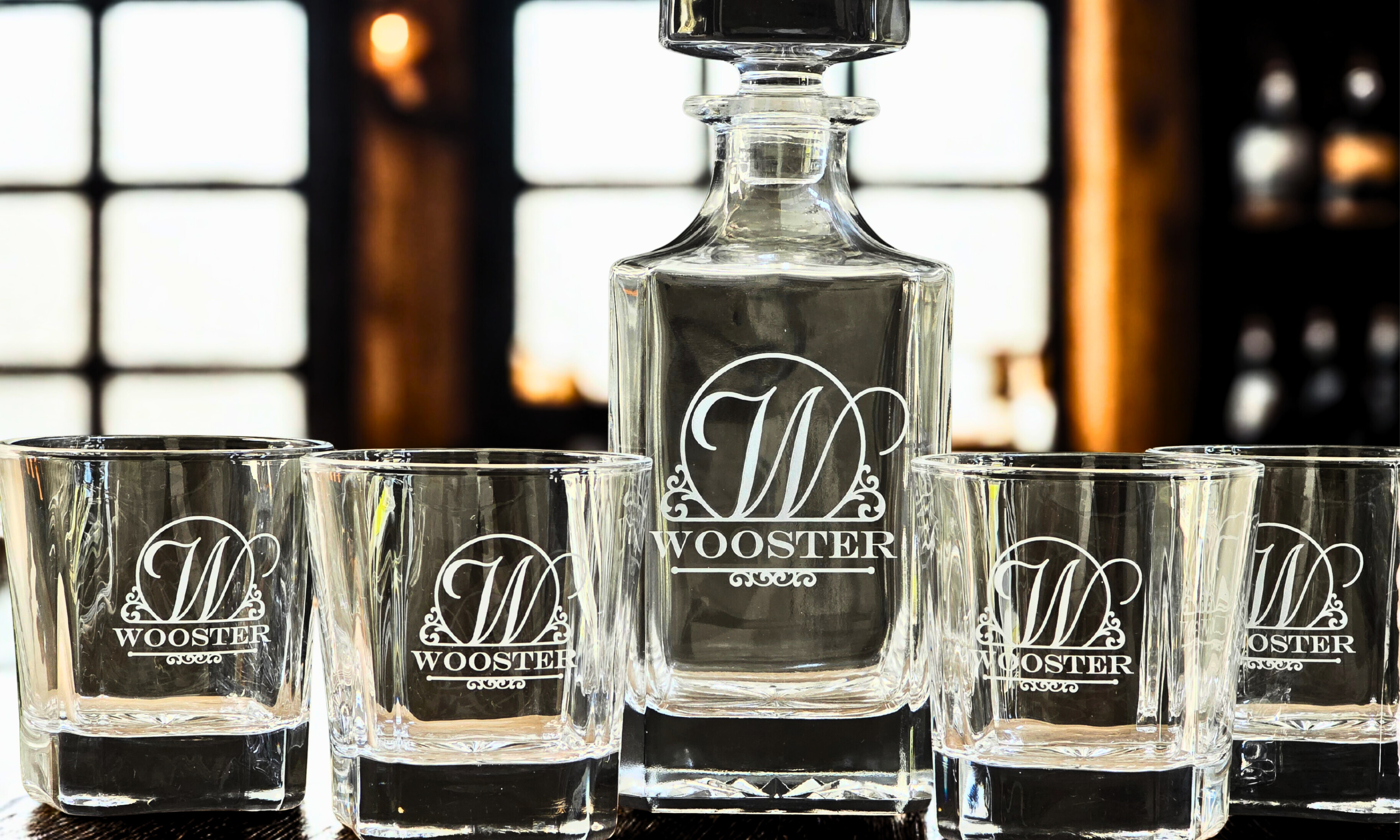 personalized drinkware and barware engraved whiskey glasses and decanter sets