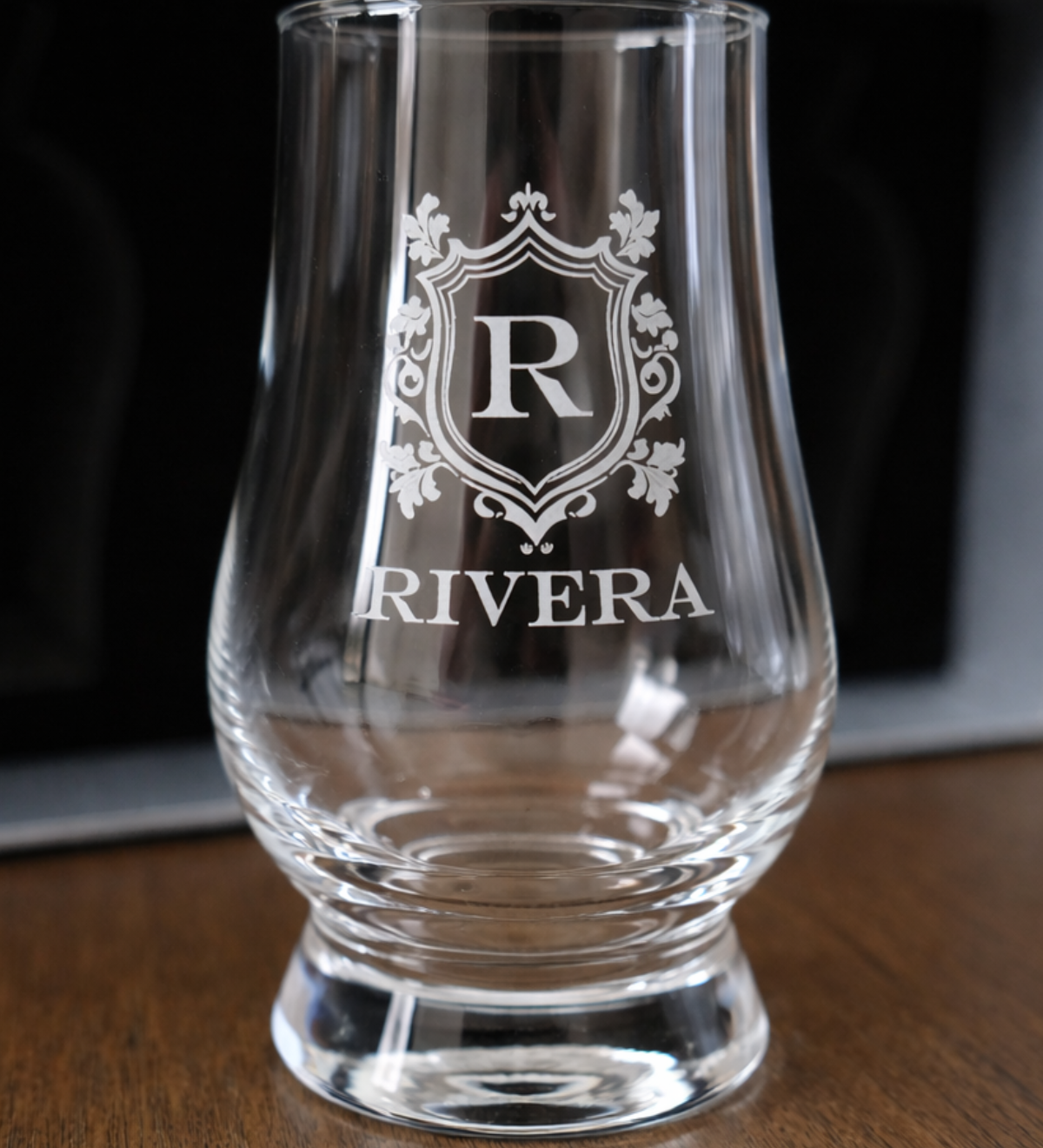 Personalized Whiskey Glass Set – Engraved Glencairn Style Glasses barware product view