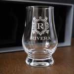 Personalized Whiskey Glass Set – Engraved Glencairn Style Glasses barware product view