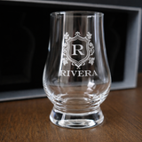 Personalized Whiskey Glass Set – Engraved Glencairn Style Glasses barware product view