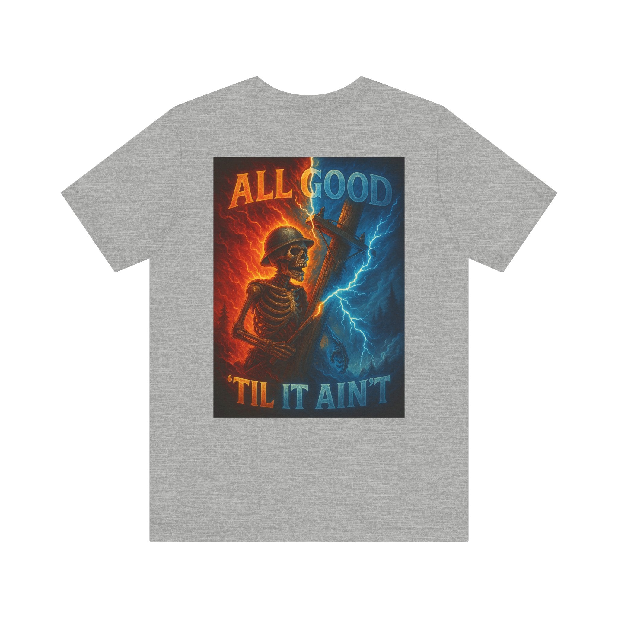 Vibrant Lineman Graphic Tee in Military Green shirt color
