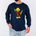 Reddy Kilowatt full-front long sleeve shirt in navy