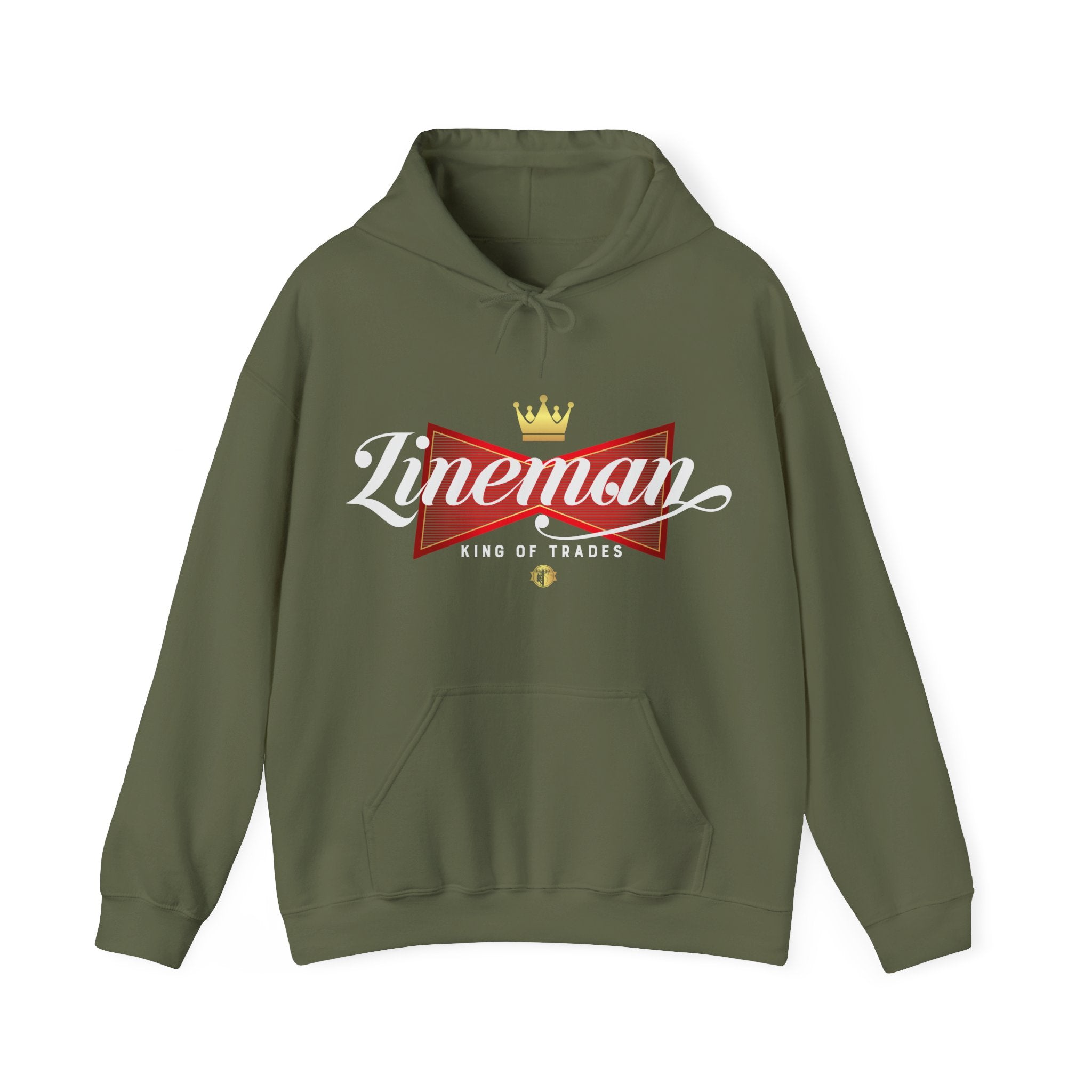 Lineman King of Trades Hoodie in Sport Grey shirt color