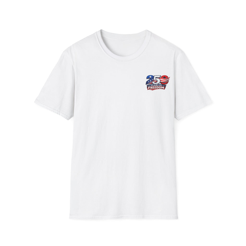 250 Years of Freedom T-Shirt – 1776–2026 Patriotic We The People Tee in Black shirt color
