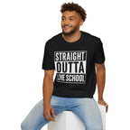 Perfect Lineman Gift-Funny Graduation T-Shirt Straight Outta Line School Tee Casual Unisex Humor Shirt