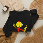 Black Reddy Kilowatt crewneck sweatshirt styled flat lay