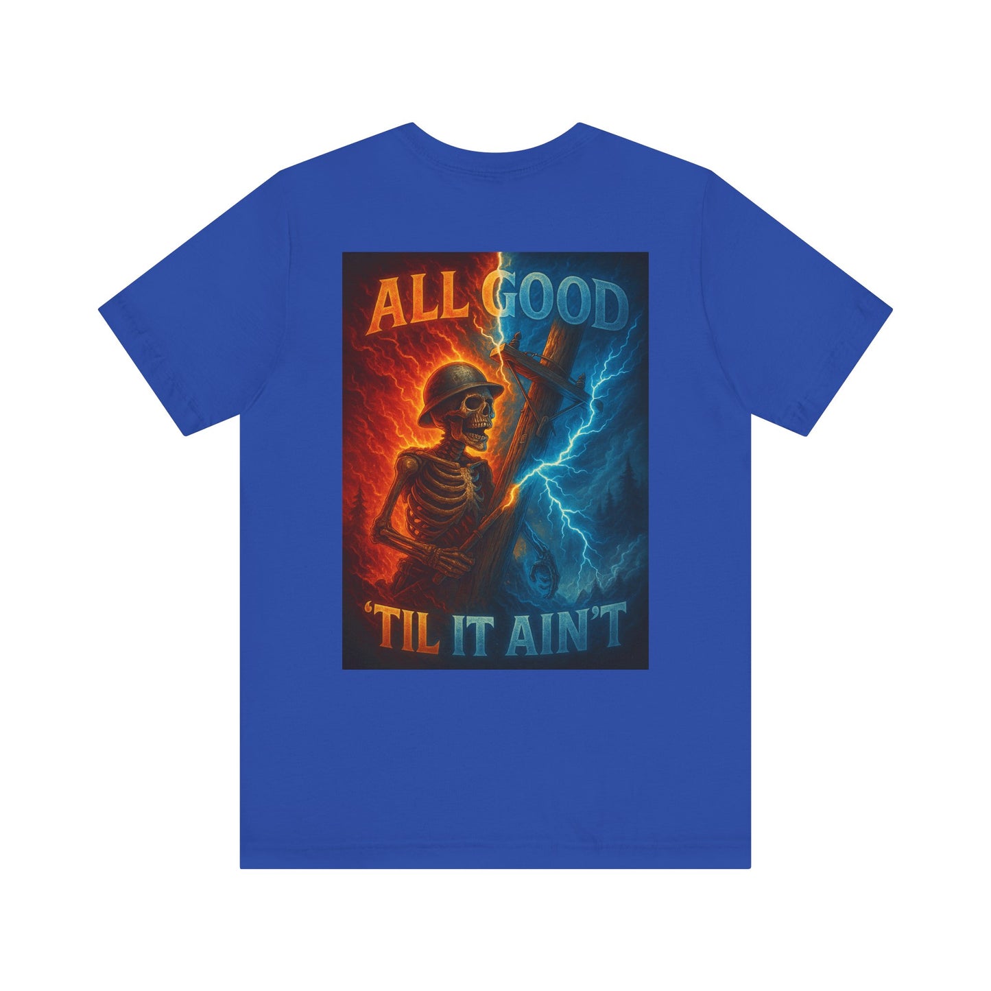 Vibrant Lineman Graphic Tee, Unisex T-Shirt, Casual Wear, Unique Gift Idea for Father's Day, Birthdays', or Retirement's