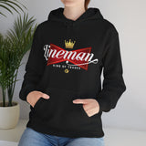 Lineman King of Trades Hoodie in Navy shirt color