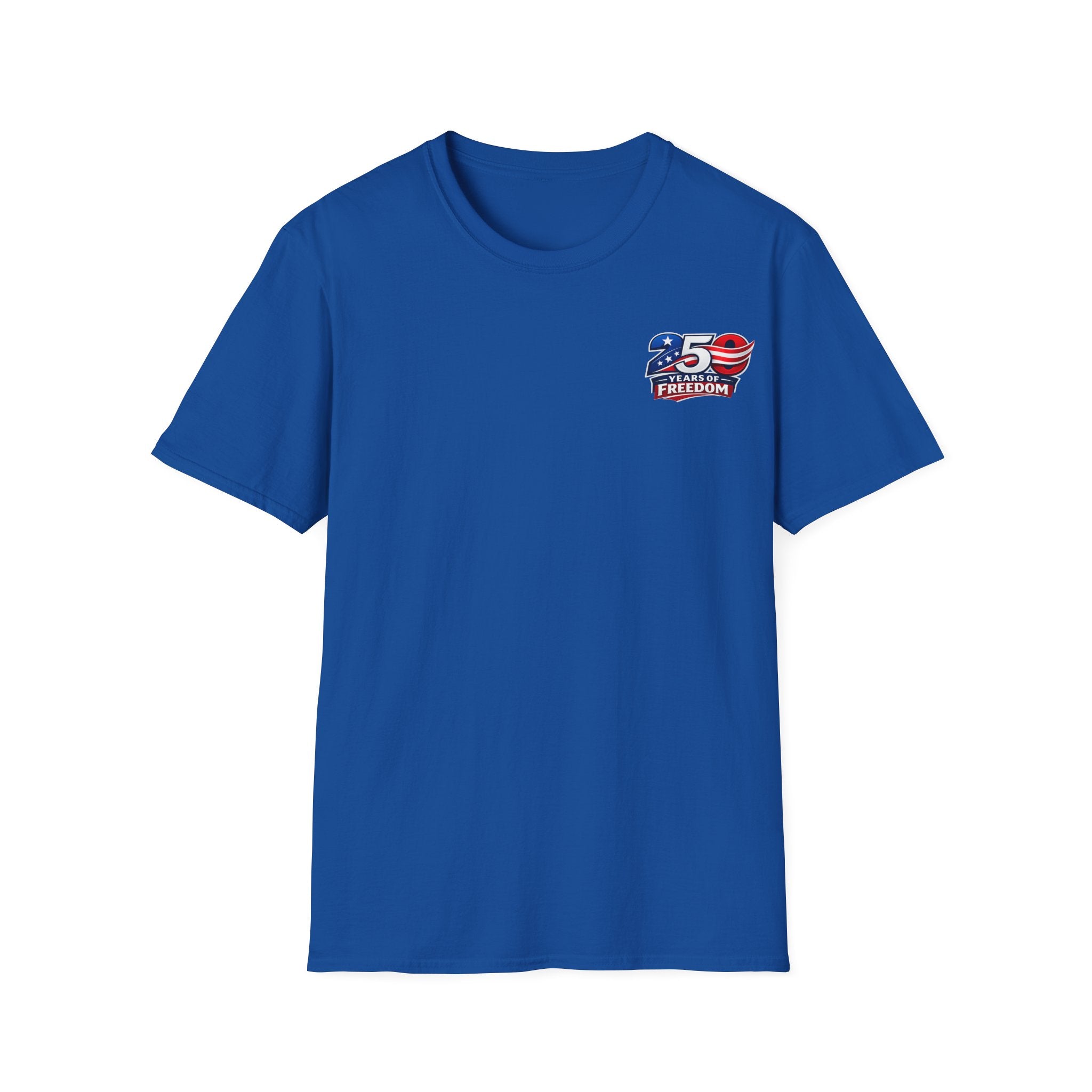 250 Years of Freedom T-Shirt – 1776–2026 Patriotic We The People Tee in Royal shirt color