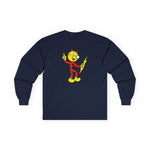 Navy Reddy Kilowatt long sleeve shirt front view