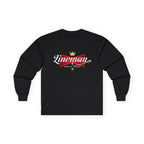 Lineman Gift- Long Sleeve Tee - King of Trades, Perfect Gift for Lineman, Father's Day, Birthday's, or Retirements