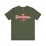Lineman King of Trades Tee in Dark Grey shirt color