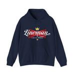 Lineman King of Trades Hoodie in Military Green shirt color