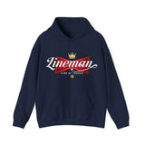 Lineman King of Trades Hoodie in Military Green shirt color