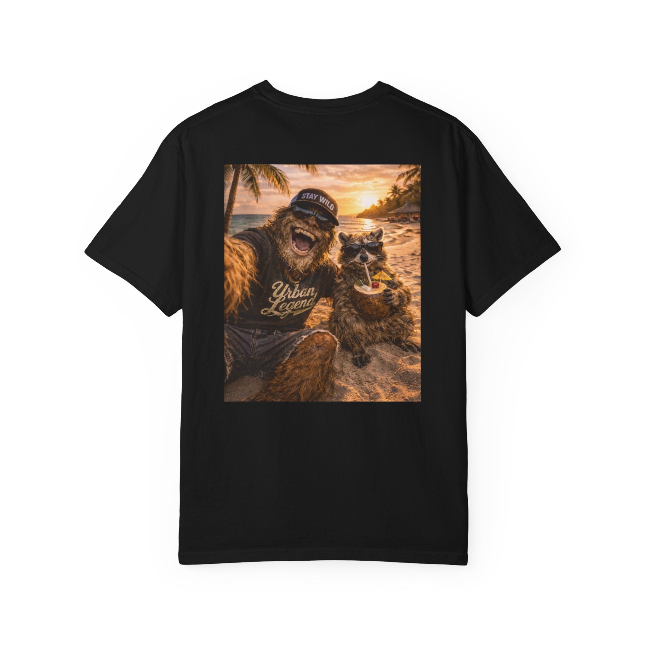 Funny Raccoon Beach Vacation Shirt – Sand Sun Bad Decisions Tee in Bay shirt color