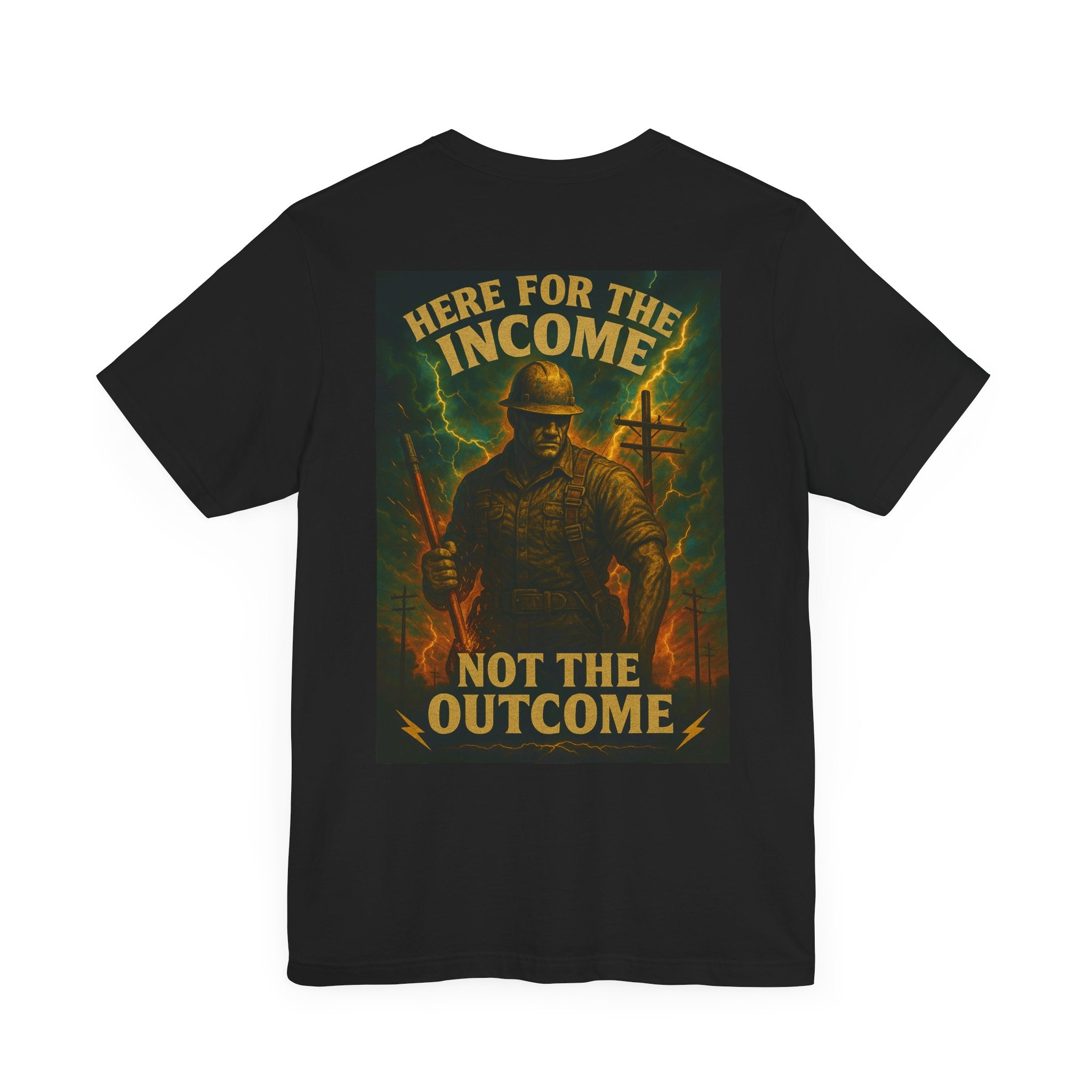 Lineman Unisex Jersey Short Sleeve Tee in Dark Grey shirt color