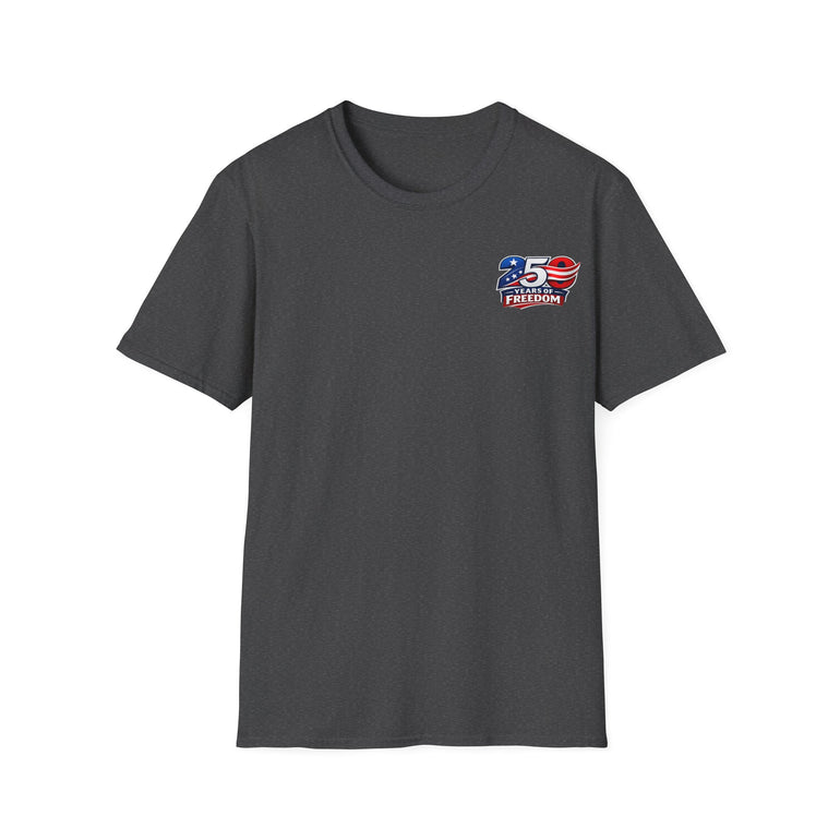 250 Years of Freedom T-Shirt – 1776–2026 Patriotic We The People Tee in Red shirt color