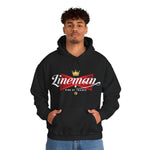 Lineman King of Trades Hoodie in Dark Heather shirt color