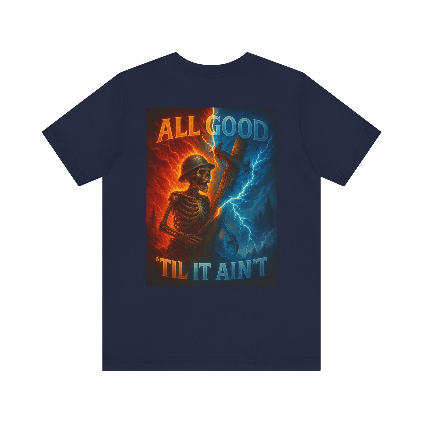 Vibrant Lineman Graphic Tee, Unisex T-Shirt, Casual Wear, Unique Gift Idea for Father's Day, Birthdays', or Retirement's