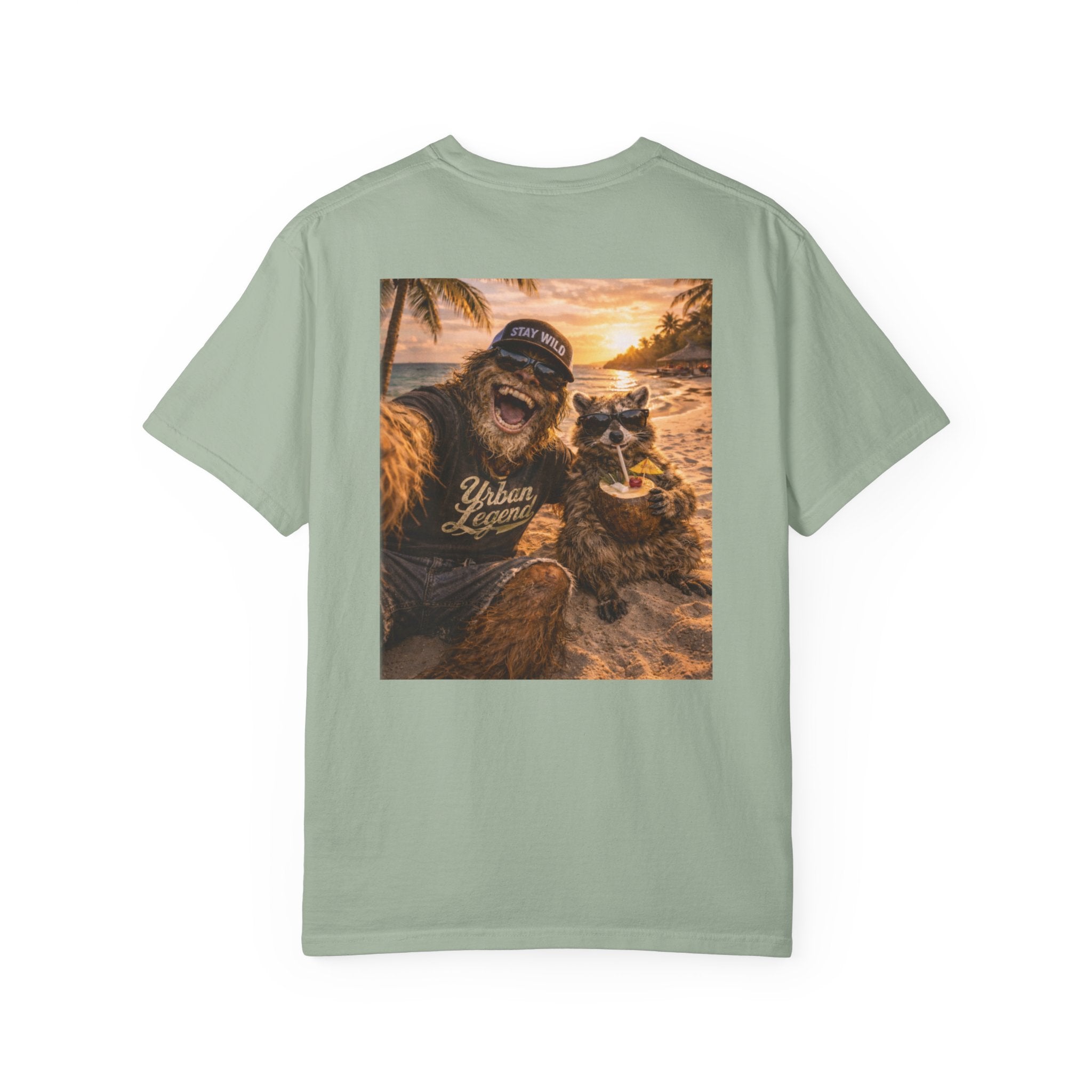 Funny Raccoon Beach Vacation Shirt – Sand Sun Bad Decisions Tee in Pepper shirt color
