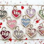 Personalized Valentine Basket Tag – Heart Name Treat Bag Favor holiday ornament product view