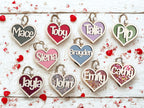 Personalized Valentine Basket Tag Heart Name Treat Bag Favor Classroom Wood Glitter Acrylic