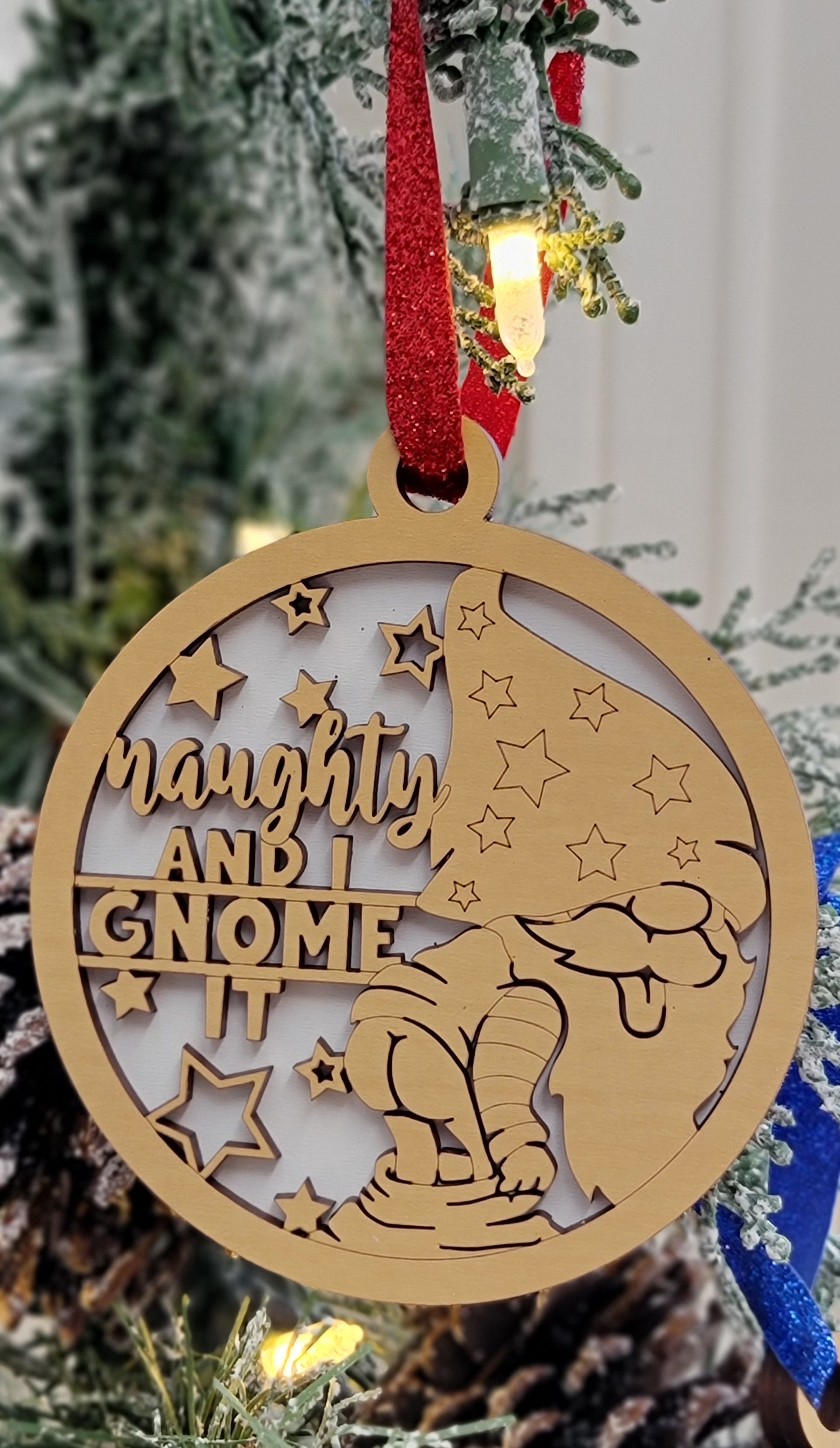 Funny Christmas Ornaments | Funny Wood Christmas Tree Decor | Unique Holiday Gifts & Fun Tree Decorations