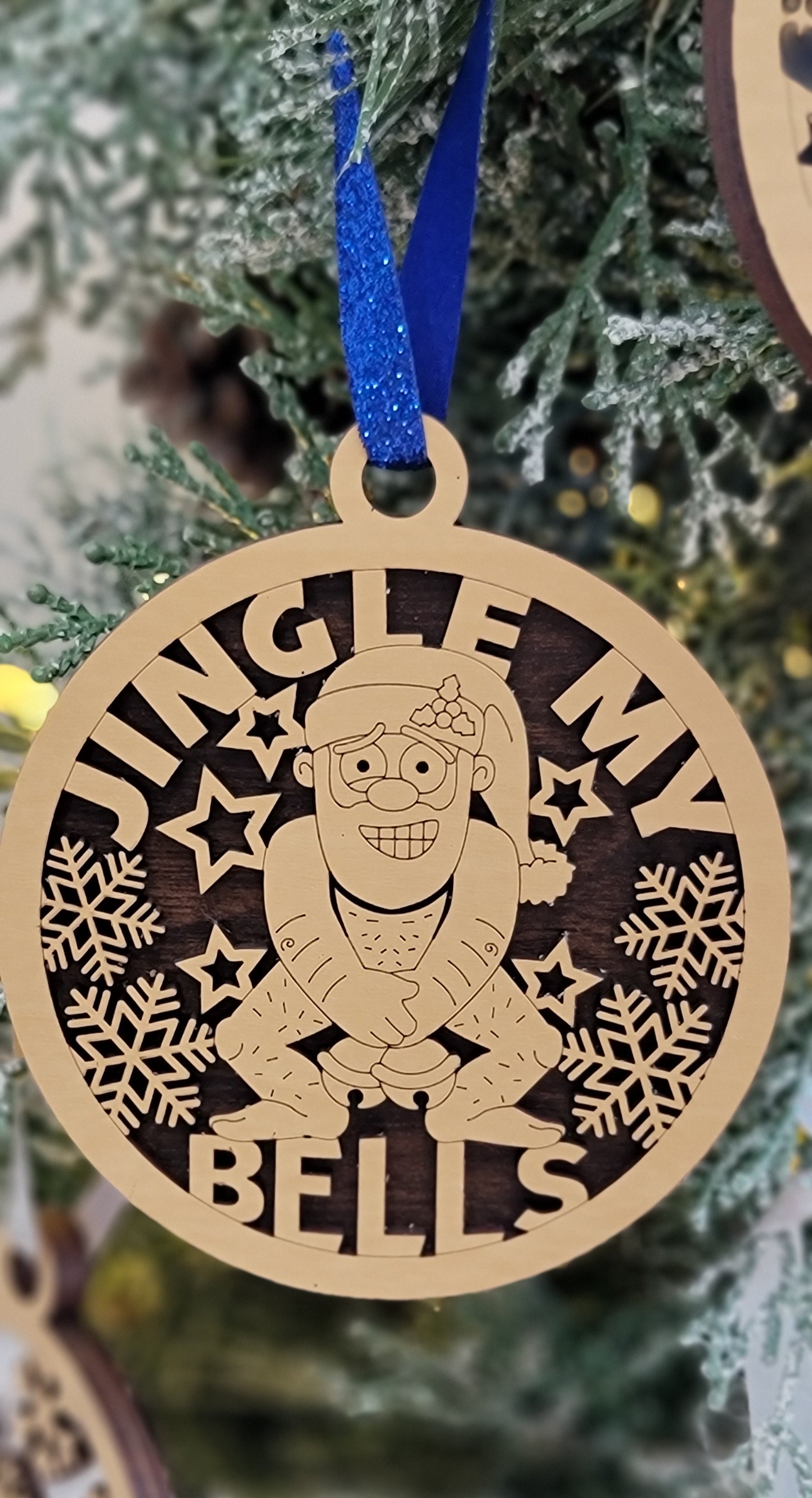 Funny Christmas Ornaments | Funny Wood Christmas Tree Decor | Unique Holiday Gifts & Fun Tree Decorations