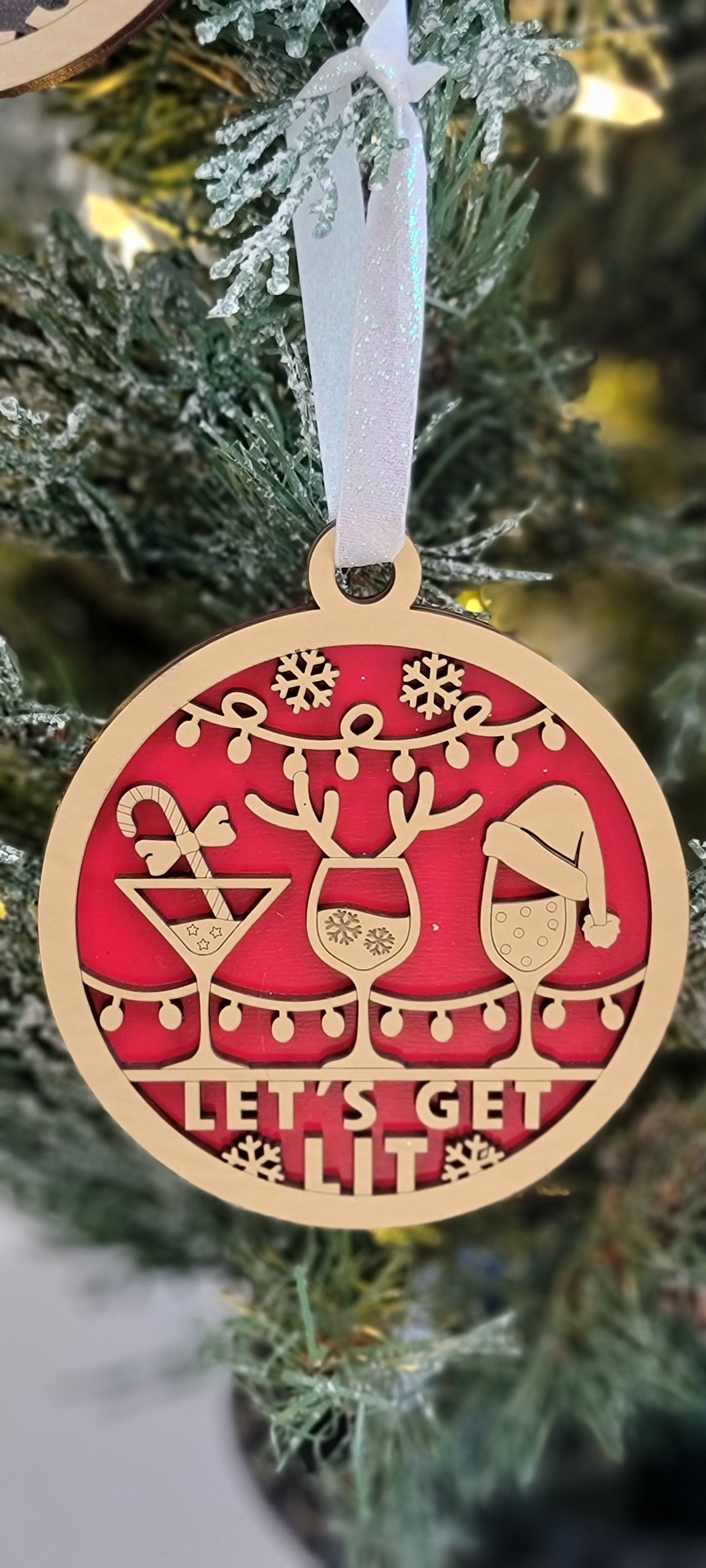 Funny Christmas Ornaments | Funny Wood Christmas Tree Decor | Unique Holiday Gifts & Fun Tree Decorations