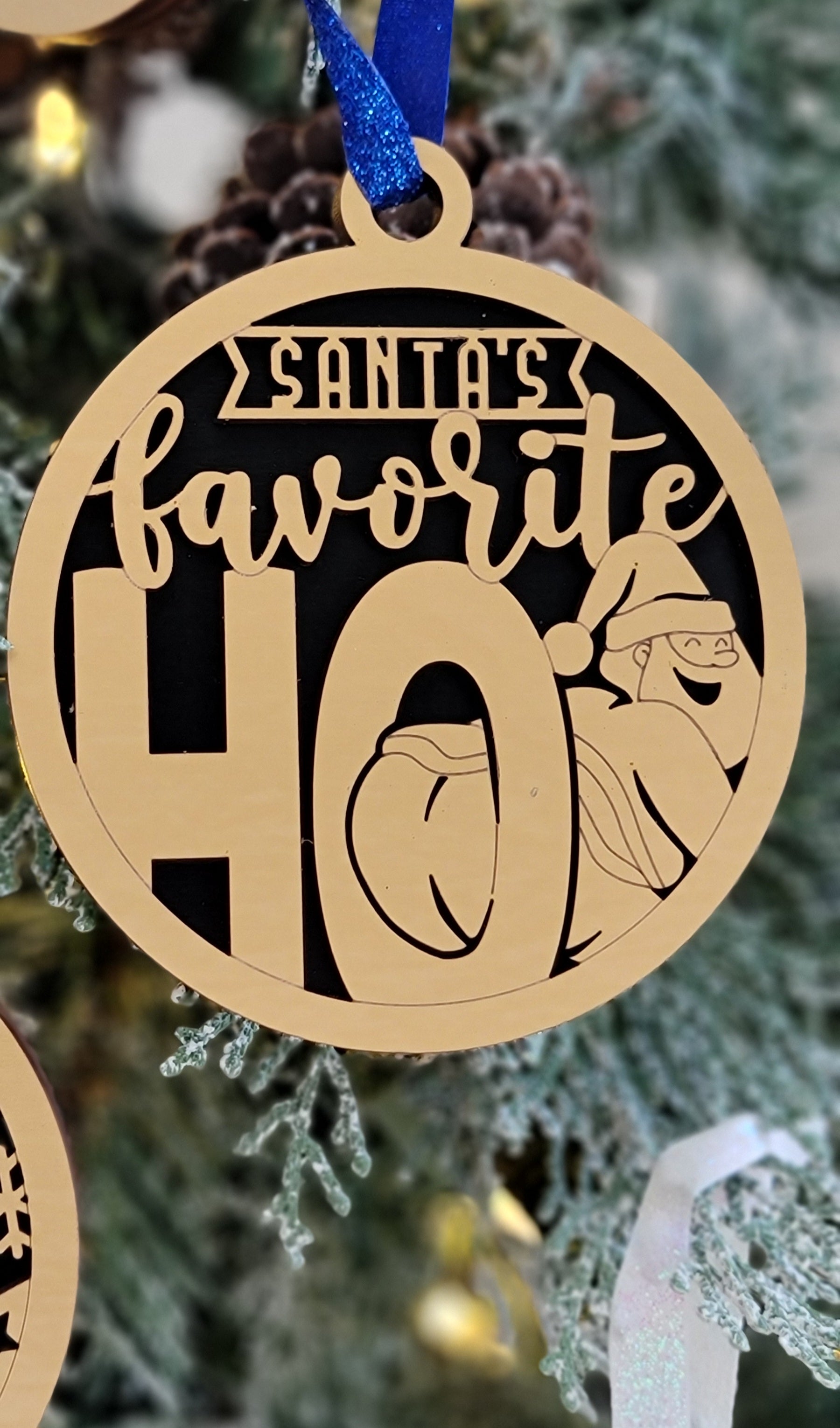 Funny Christmas Ornaments | Funny Wood Christmas Tree Decor | Unique Holiday Gifts & Fun Tree Decorations