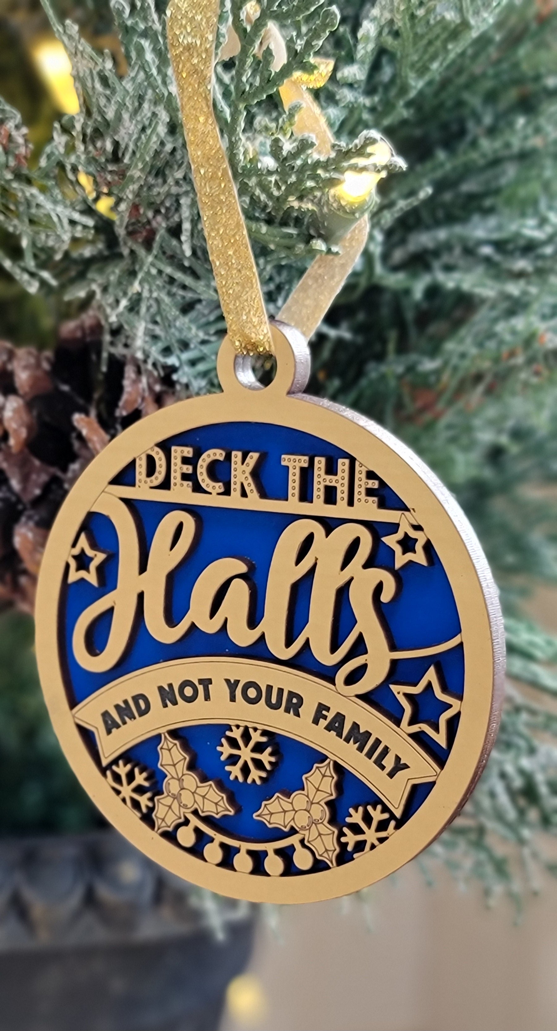 Funny Christmas Ornaments | Funny Wood Christmas Tree Decor | Unique Holiday Gifts & Fun Tree Decorations