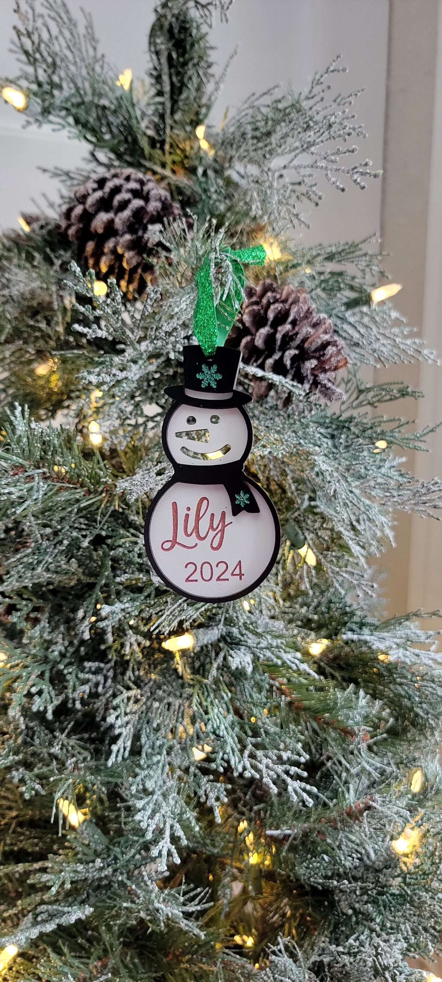 Custom Wood Christmas Ornaments for New Home, Pet Lovers, Snowman & Snowflake Decor