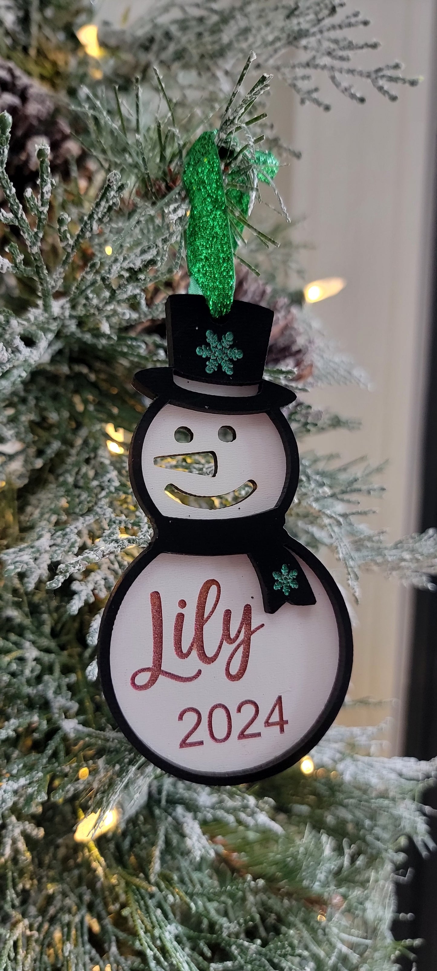 Custom Wood Christmas Ornaments for New Home, Pet Lovers, Snowman & Snowflake Decor