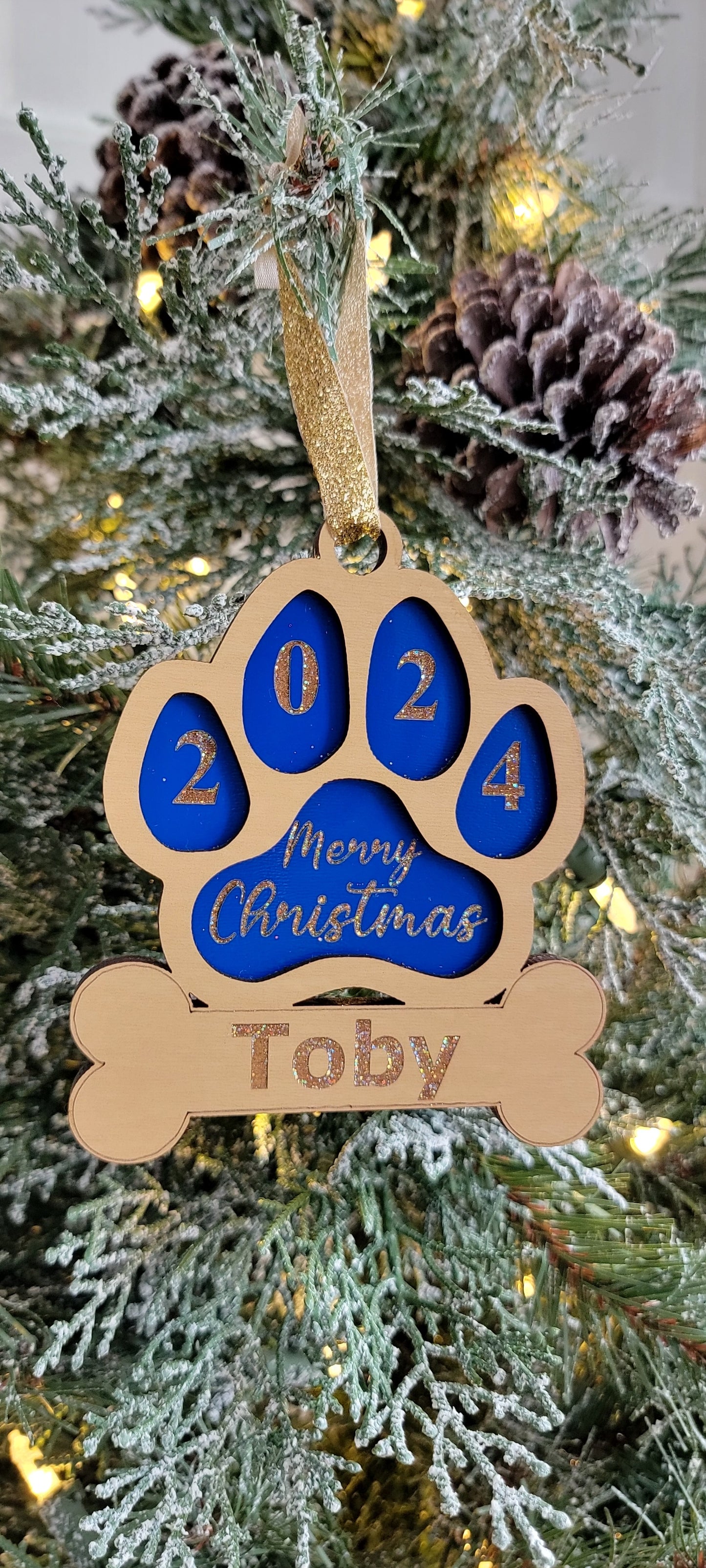 Custom Wood Christmas Ornaments for New Home, Pet Lovers, Snowman & Snowflake Decor