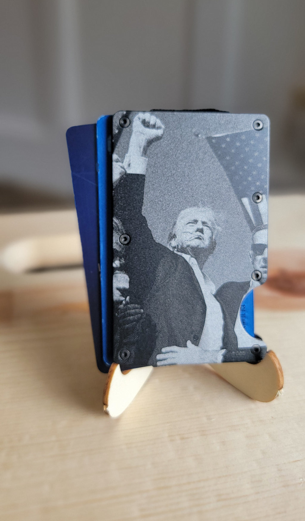 Custom Trump RFID Wallet, Minimalist Men’s Card Holder, Great Gift for Him This Christmas Season
