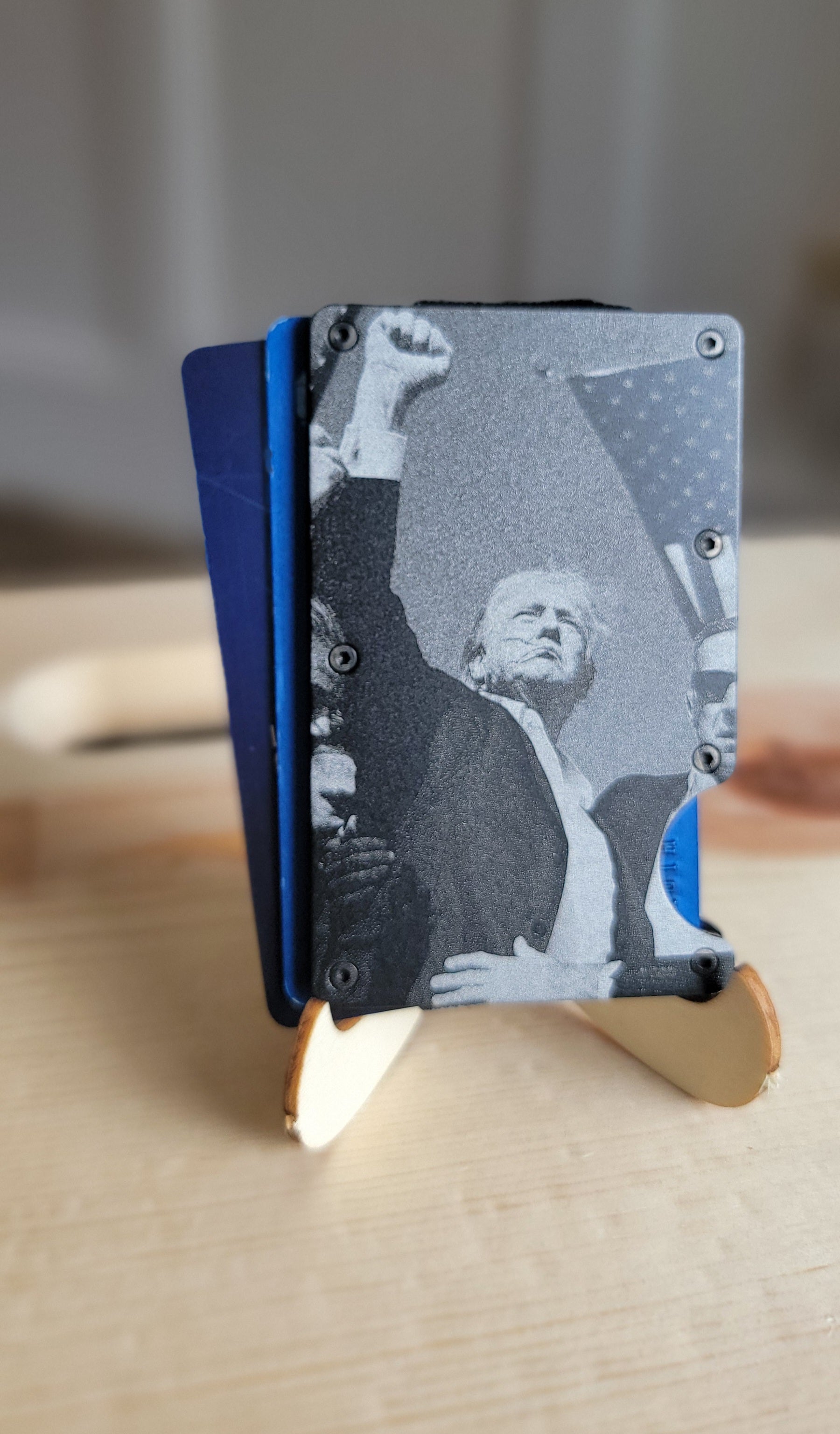 Custom Trump RFID Wallet, Minimalist Men’s Card Holder, Great Gift for Him This Christmas Season