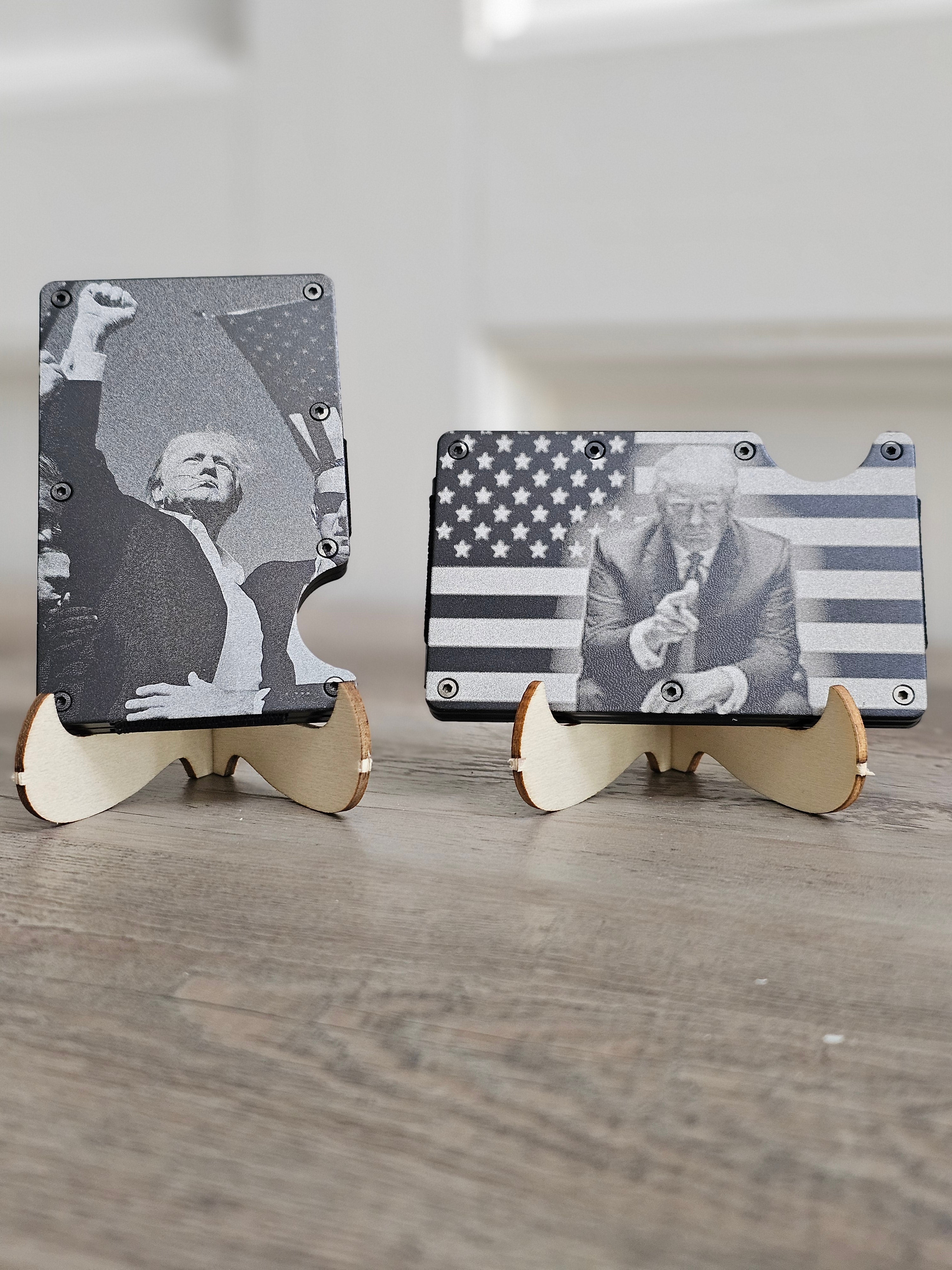 Custom Trump RFID Wallet, Minimalist Men’s Card Holder, Great Gift for Him This Christmas Season