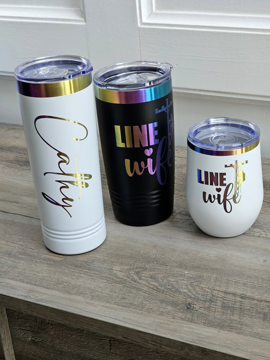 Linewife Insulated Prism Cup | Unique Mug & Tumbler for Linewives | Personalized Keepsake for Loved Ones