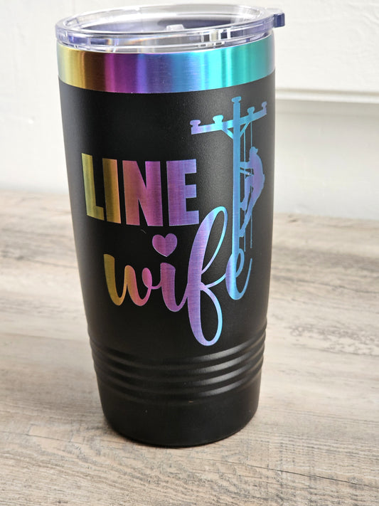 Linewife Insulated Prism Cup | Unique Mug & Tumbler for Linewives | Personalized Keepsake for Loved Ones