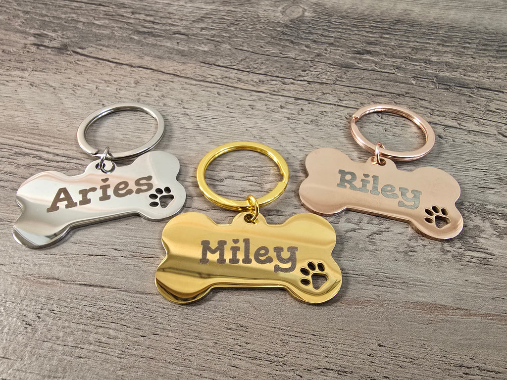 Stainless Steel Bone Metal Pet Tag
