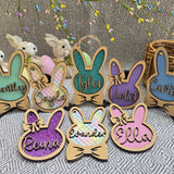 Personalized Easter Basket Tag - Handcrafted Bunny Design for Kids' Baskets, Unique Holiday Gift & Keepsake holiday ornament