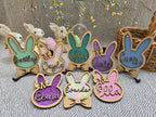 Personalized Easter Basket Tag - Handcrafted Bunny Design for Kids' Baskets, Unique Holiday Gift & Keepsake