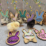 Personalized Easter Basket Tag - Handcrafted Bunny Design for Kids' Baskets, Unique Holiday Gift & Keepsake holiday ornament