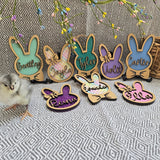 Personalized Easter Basket Tag - Handcrafted Bunny Design for Kids' Baskets, Unique Holiday Gift & Keepsake holiday ornament