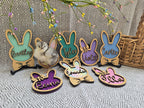 Personalized Easter Basket Tag - Handcrafted Bunny Design for Kids' Baskets, Unique Holiday Gift & Keepsake