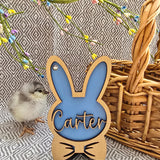 Personalized Easter Basket Tag - Handcrafted Bunny Design for Kids' Baskets, Unique Holiday Gift & Keepsake holiday ornament