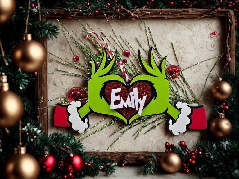 Personalized Whoville-style Christmas ornament with name