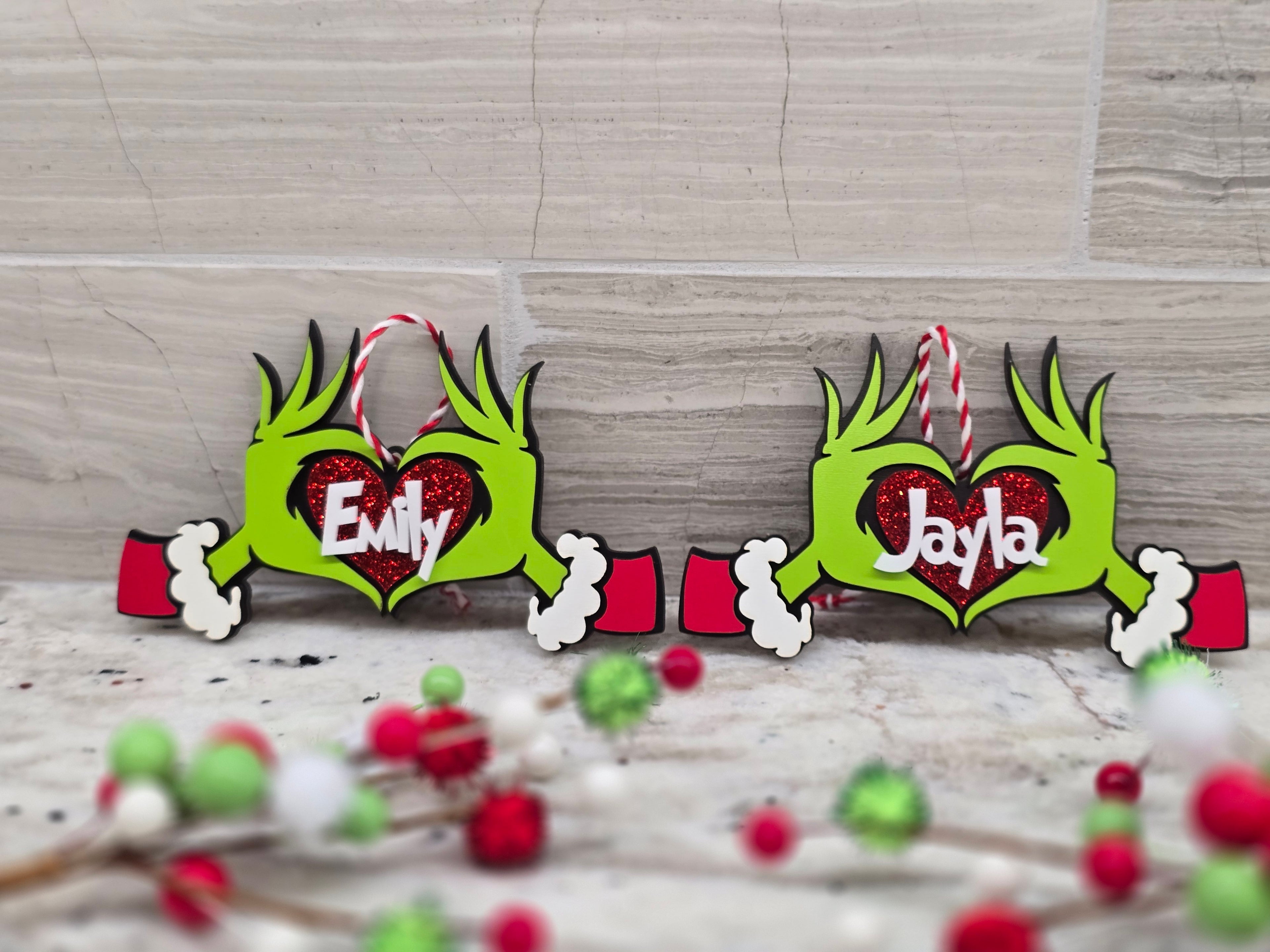 Personalized Grinch Christmas Ornament – Customizable Whoville Holiday Decor for Gifts & Tree Trimming