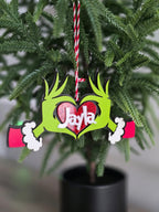 Personalized Grinch Christmas Ornament – Customizable Whoville Holiday Decor for Gifts & Tree Trimming